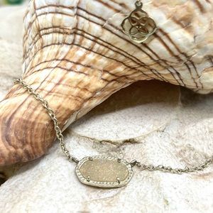 Kendra Scott Elisa Druzy necklace in golden tones
